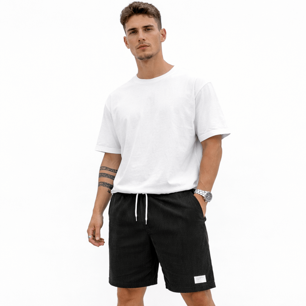 Ccoleeast-London Black / XS ARI, Cotton Elastic Waist Shorts