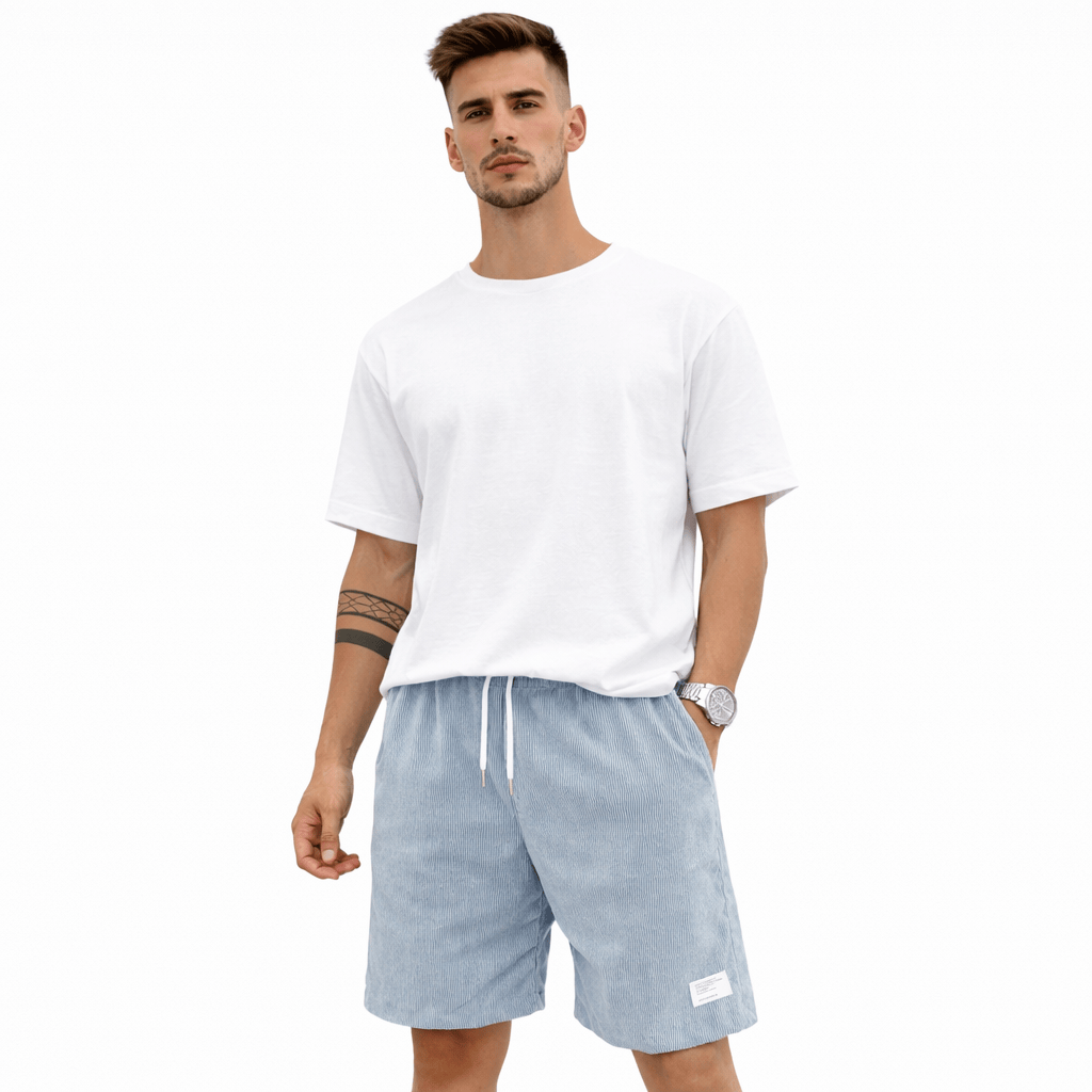 Ccoleeast-London Light blue / XS ARI, Cotton Elastic Waist Shorts