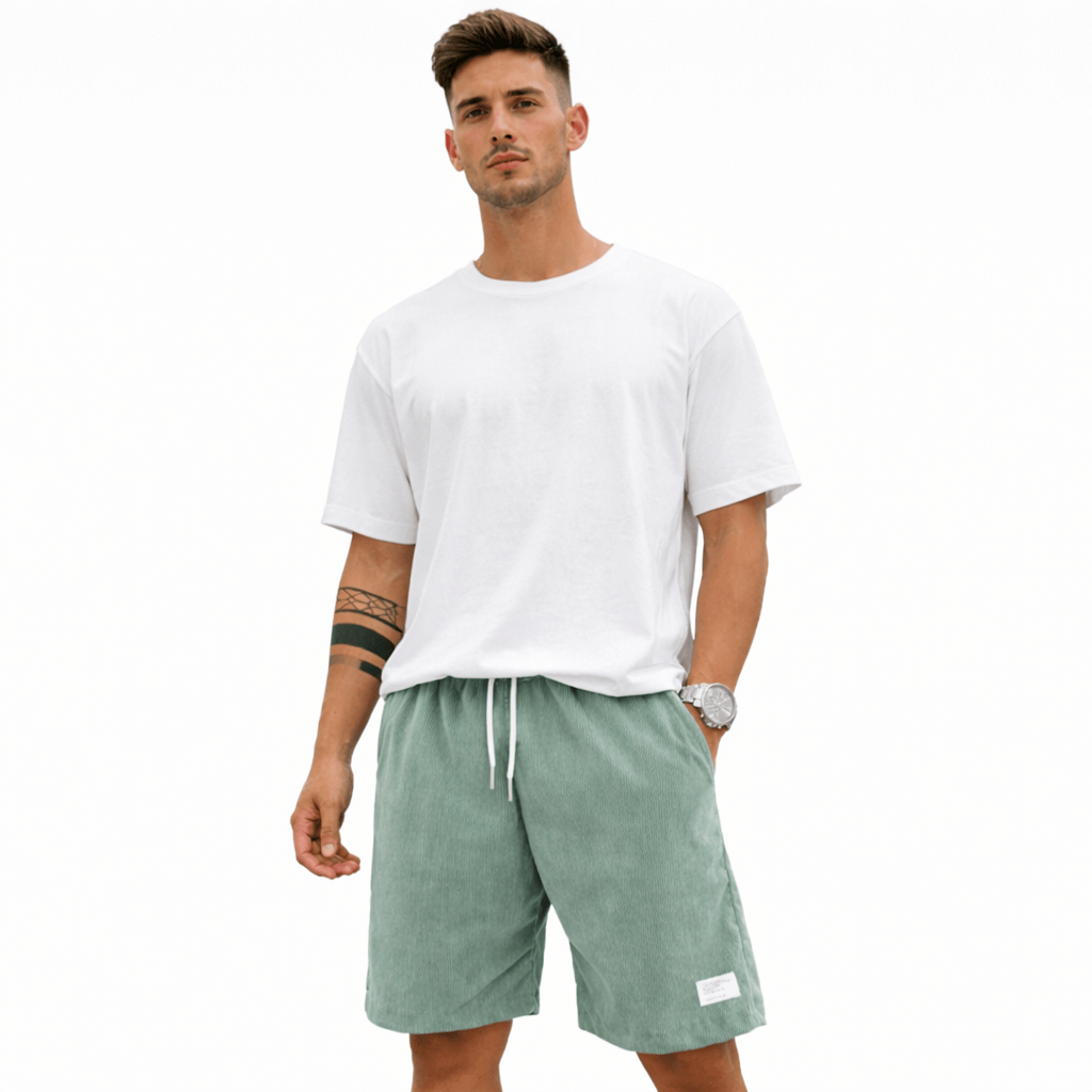 Ccoleeast-London Light green / XS ARI, Cotton Elastic Waist Shorts
