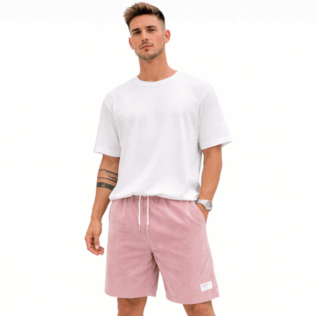 Ccoleeast-London Pink / XS ARI, Cotton Elastic Waist Shorts