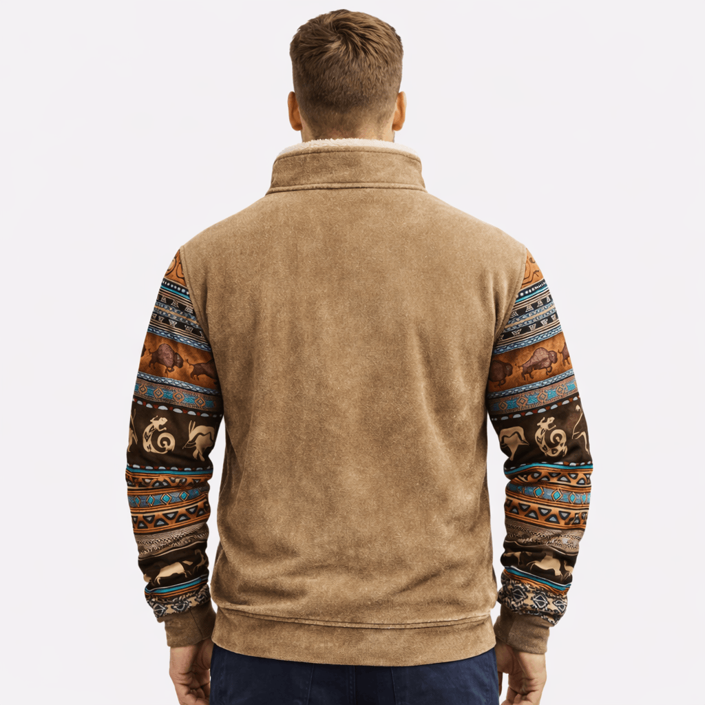 Coleeast-London ANDERSON, Printed Zip-Up Hoodie