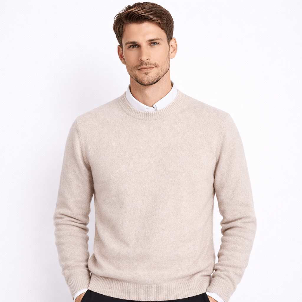 Coleeast-London Beige / XS KEITH, Crew Neck Wool Blend Sweater