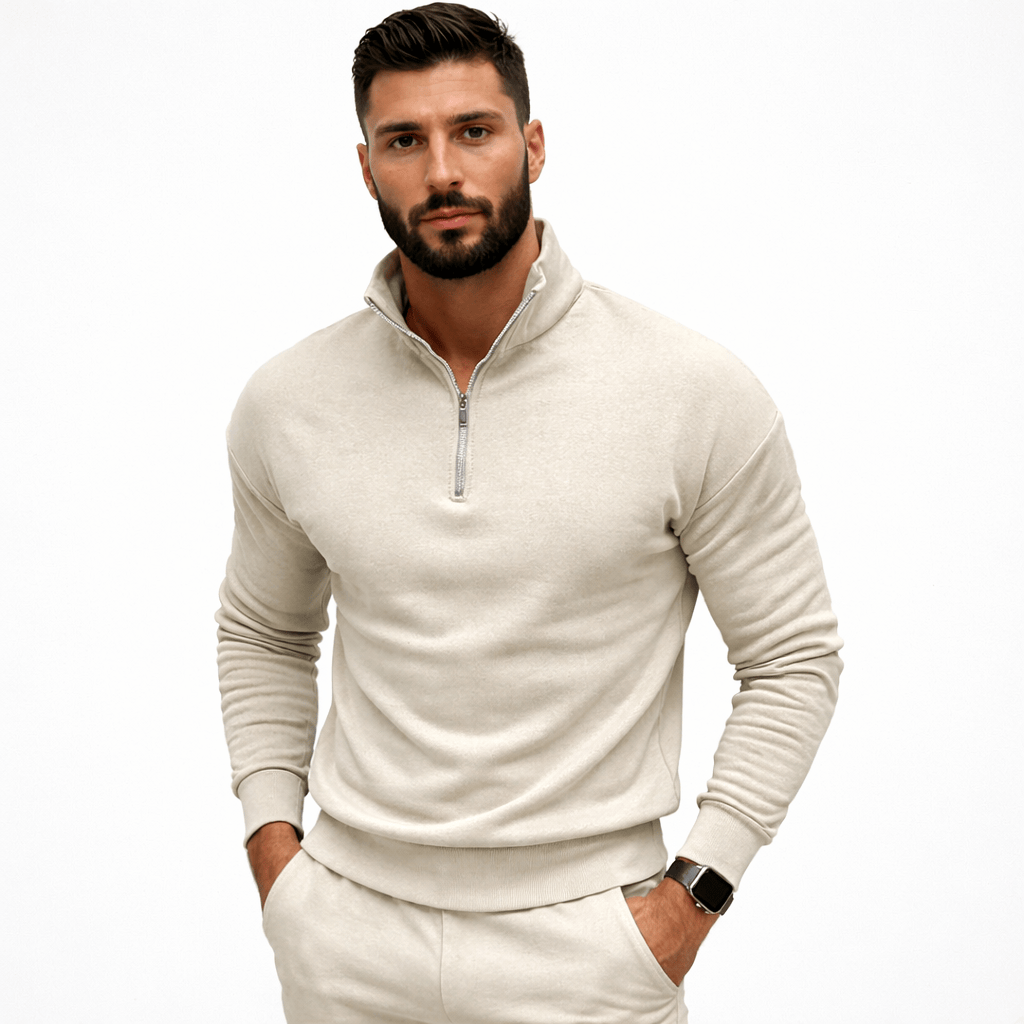 Coleeast-London Beige / XS NED, Casual Zip Up Sweatshirt