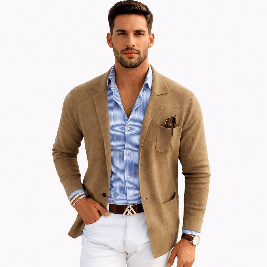 Coleeast-London Beige / XS PIERCE, Cotton Casual Blazer