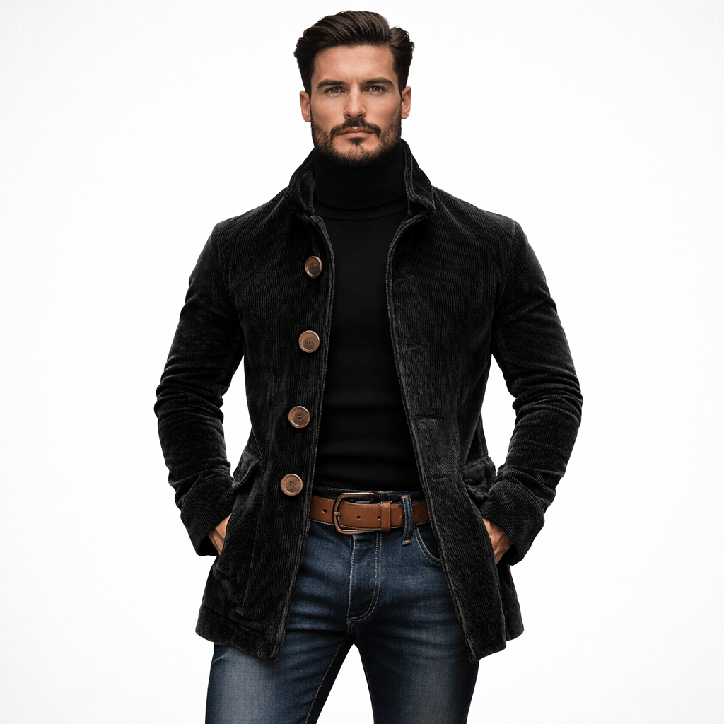 Coleeast London Black / S (36 UK) ALEX, Casual Leather Jacket Stand Collar