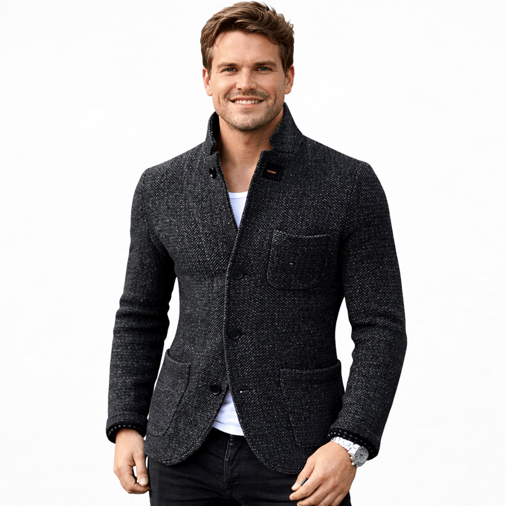 Coleeast-London Black / XS ARCHI,  Wool Blend Buttoned Coat