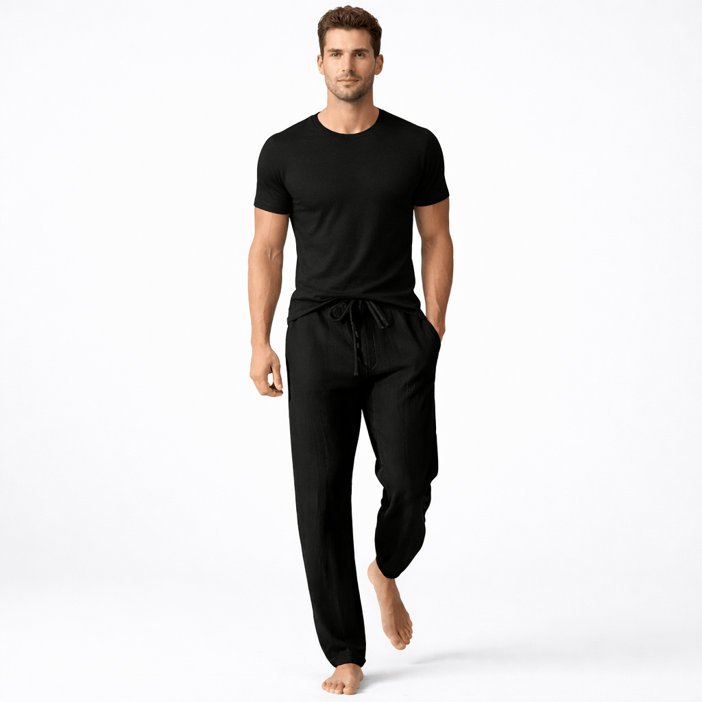 Coleeast-London Black / XS CAL, Loose Fit Ankle Length Pants