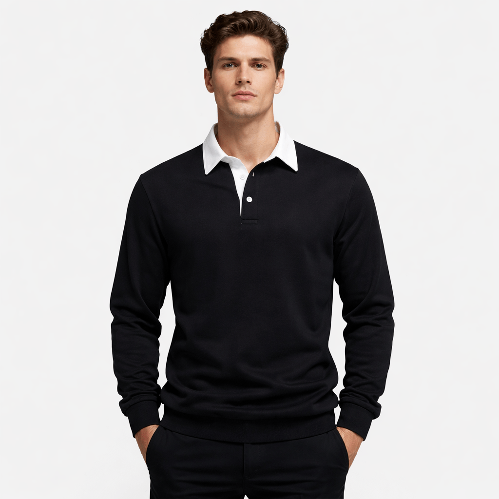 Coleeast-London Black / XS CALLUM, Solid Knit Cotton Sweatshirt