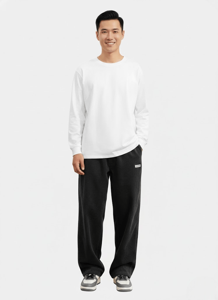 Coleeast-London Black / XS CHARLTON, Straight Leg Cotton Pants