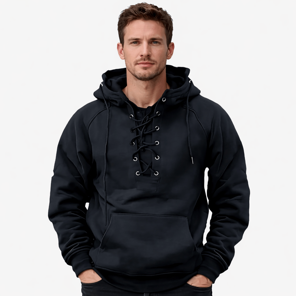 Coleeast-London Black / XS DARCY,  Hooded Double-Breasted Sweatshirt