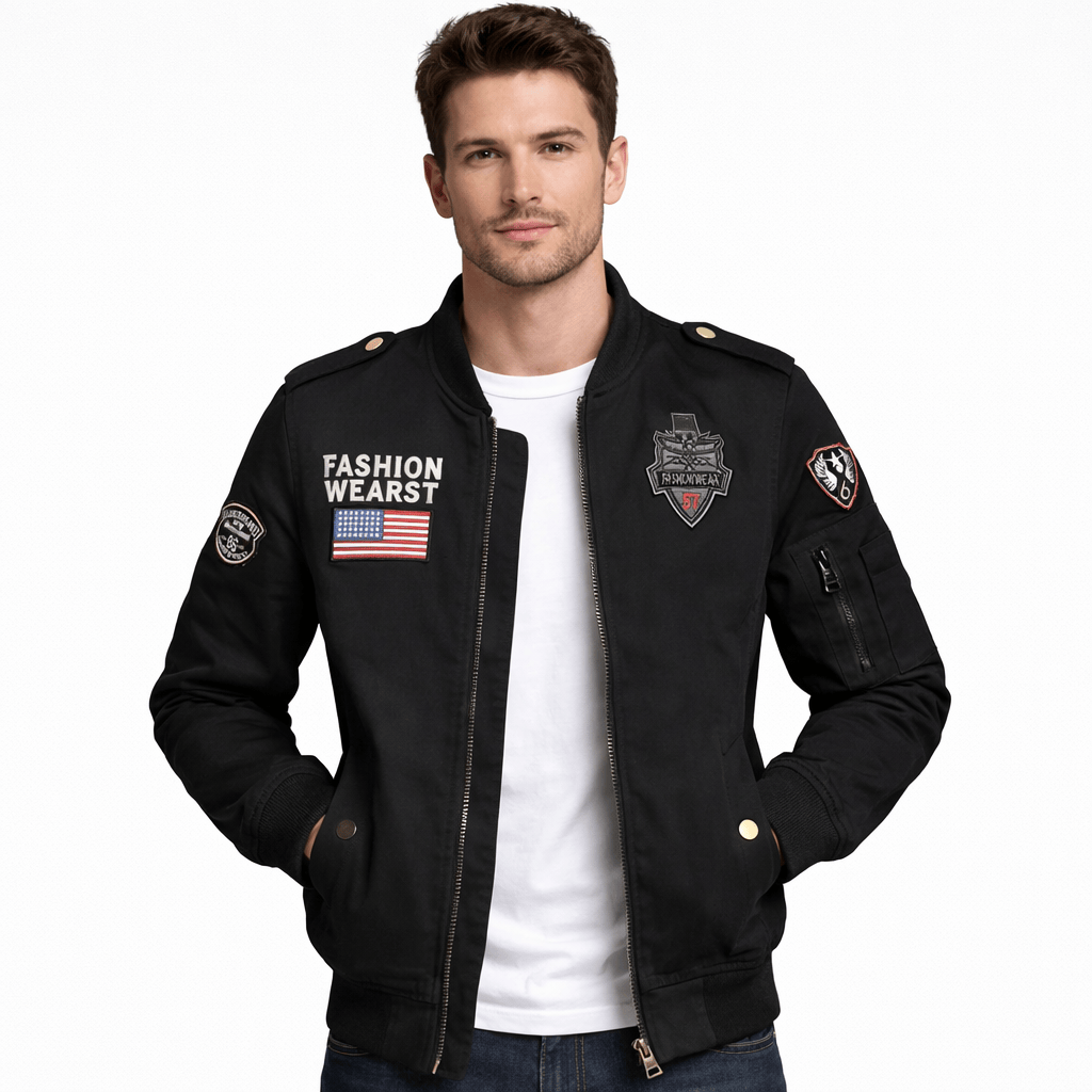 Coleeast-London Black / XS FRASER, Cotton Blend Zip-Up Jacket