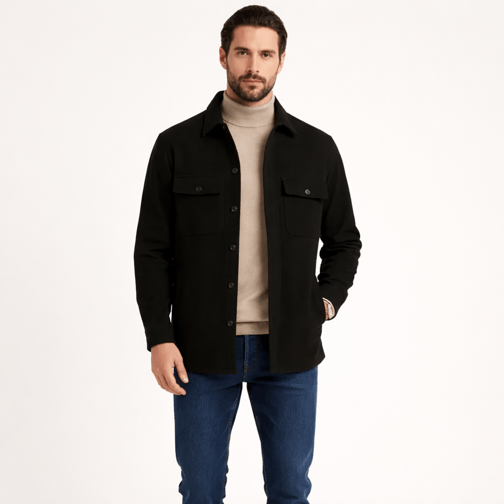 Coleeast-London Black / XS ISAAC, Button Front Casual Jacket