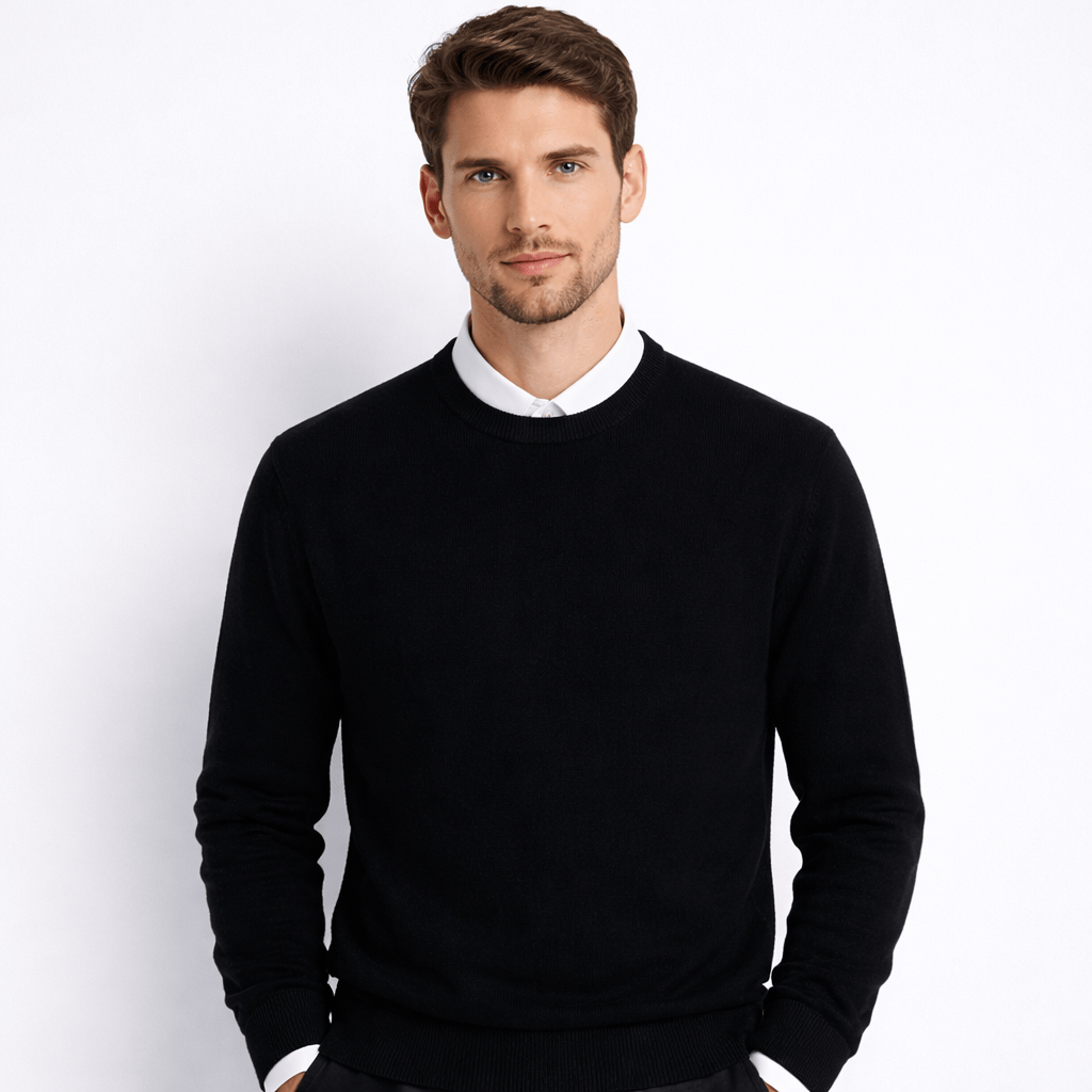 Coleeast-London Black / XS KEITH, Crew Neck Wool Blend Sweater