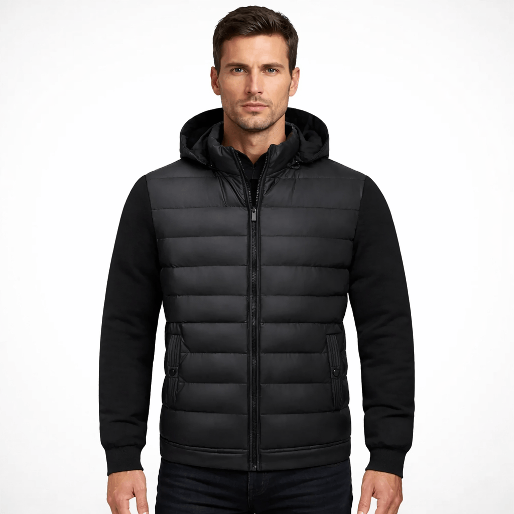 Coleeast-London Black / XS LEVI, Hooded Zip-Up Puffer Jacket