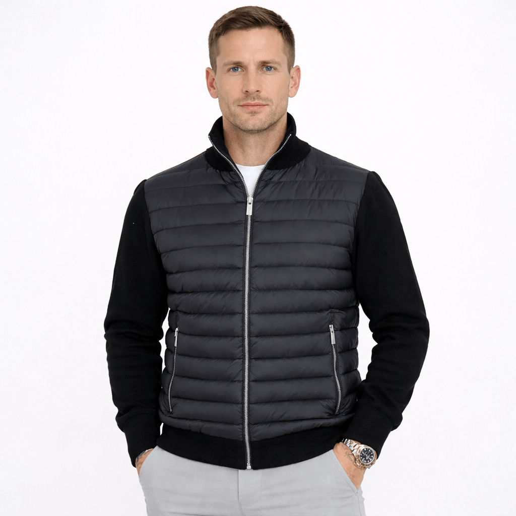 Coleeast-London Black / XS LOGAN, Thick Knit Zip-Up Jacket