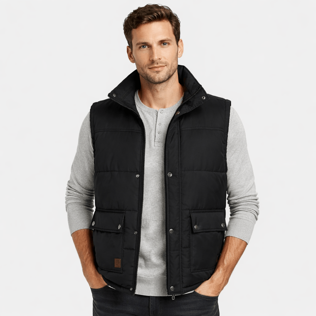 Coleeast-London Black / XS NEWTON, Padded Cotton Slim Fit Vest