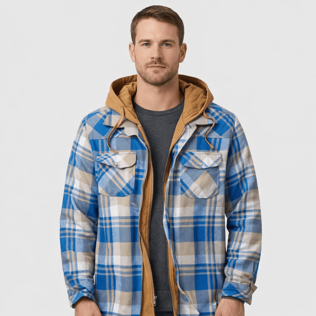 Coleeast-London Blue / XS ALFRED, Hooded Printed Jacket