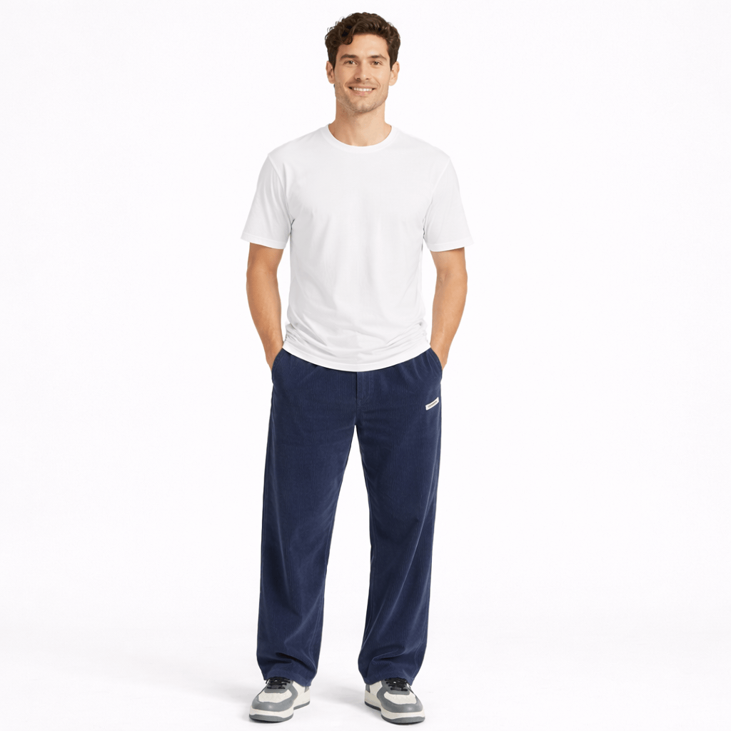 Coleeast-London Blue / XS CHARLTON, Straight Leg Cotton Pants
