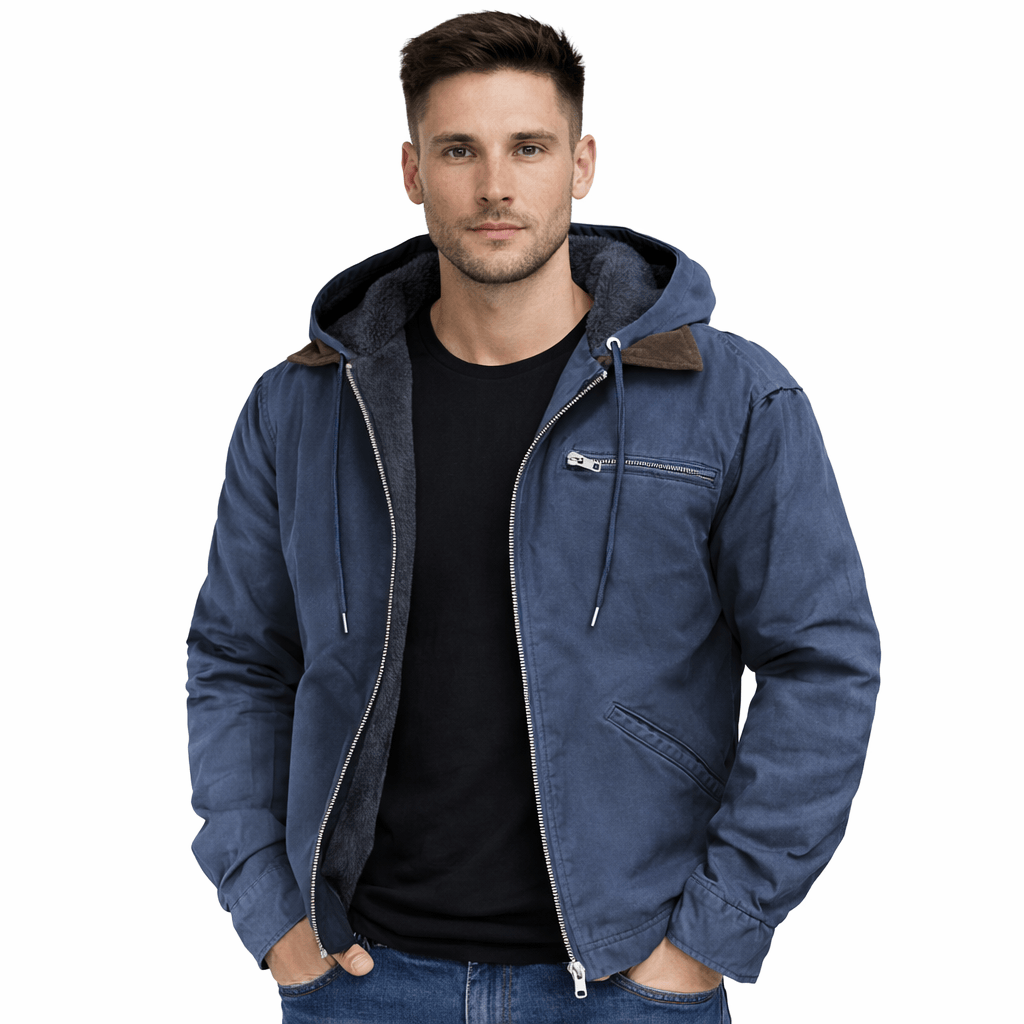 Coleeast-London Blue / XS DARREN, Zip-Up Acetate Hoodie