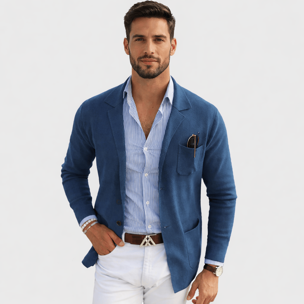 Coleeast-London Blue / XS PIERCE, Cotton Casual Blazer