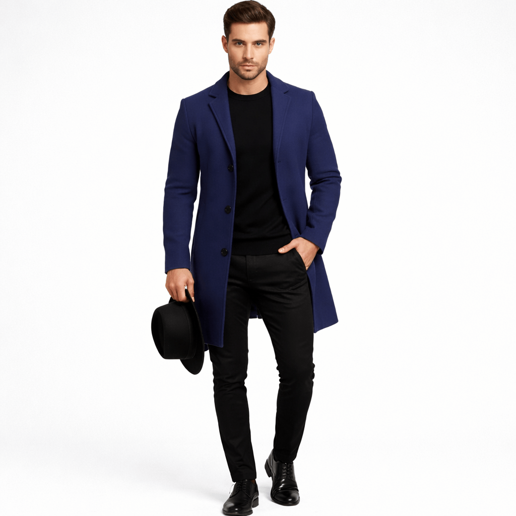 Coleeast-London Blue / XS RICHARD, Single Breasted Solid Trench Coat
