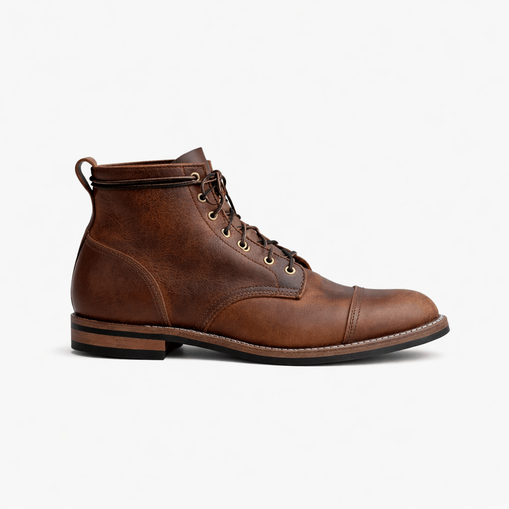 Coleeast-London Brown / 38 DORIAN, Retro Faux Leather Boots