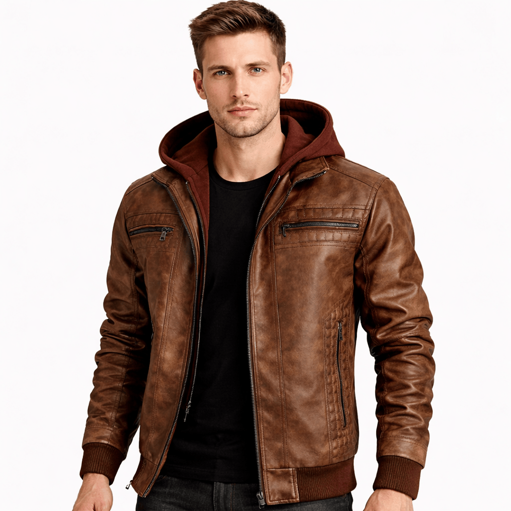Coleeast London Brown / XS AIDAN, Leather Suede Jacket Regular Fit