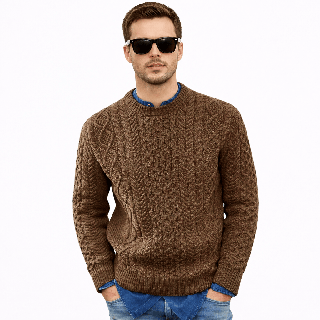 Coleeast-London Brown / XS BARRY, Crew Neck Knit Sweater