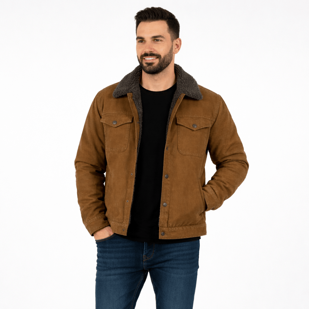 Coleeast-London Brown / XS EDISON,  Cotton Button Front Jacket