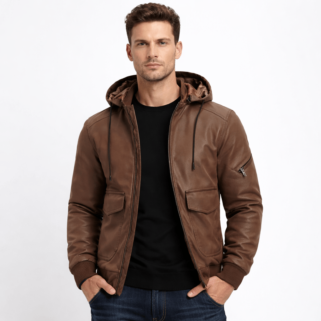Coleeast-London Brown / XS HENRY, Hooded Zip Jacket
