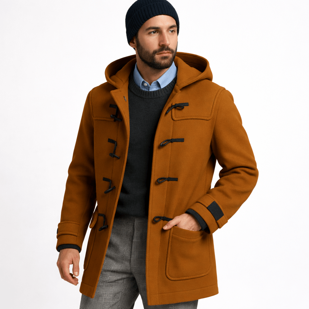 Coleeast London Brown / XS NOAH Hooded Button Jacket Loose Fit