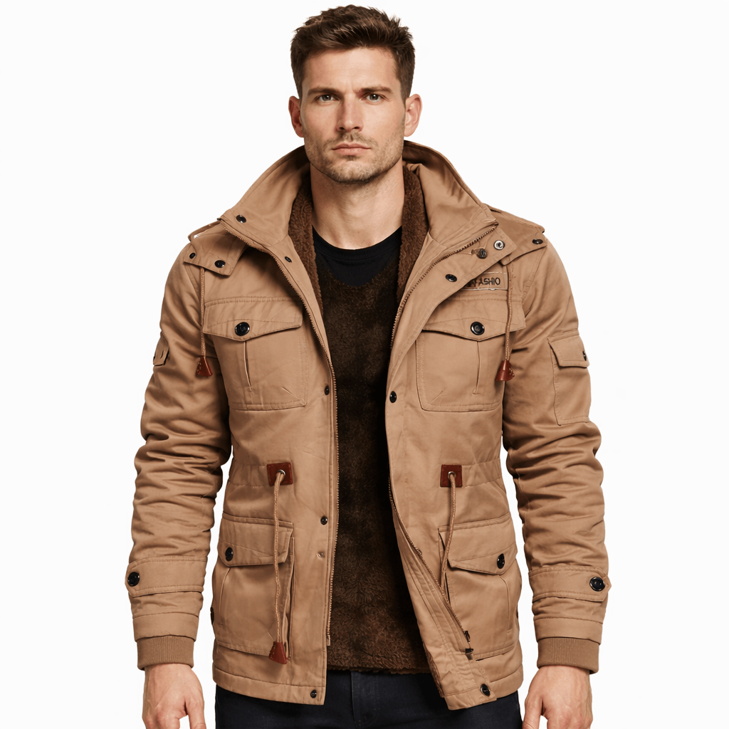 Coleeast-London Brown / XS REX, Hooded Zip-Up Jacket