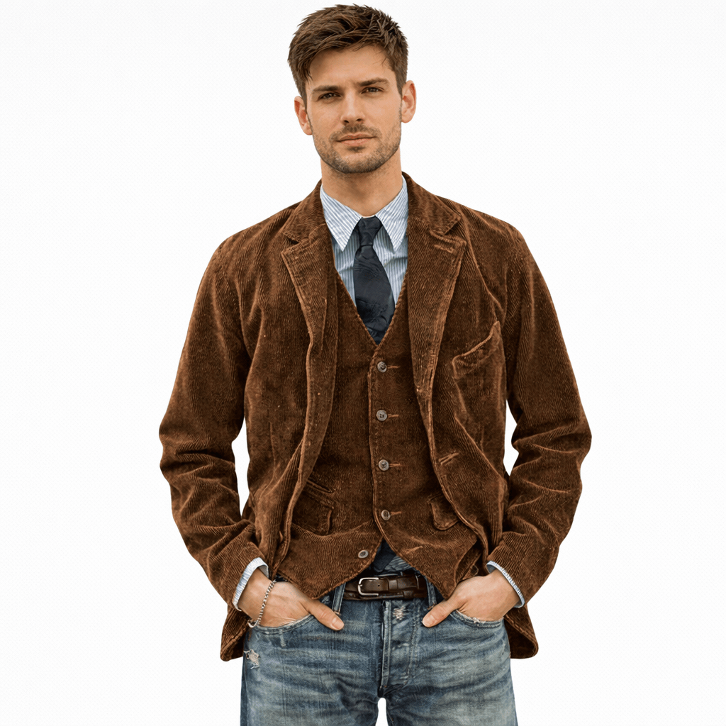Coleeast London Brown / XS THEO, Men's Casual Single Breasted Blazer