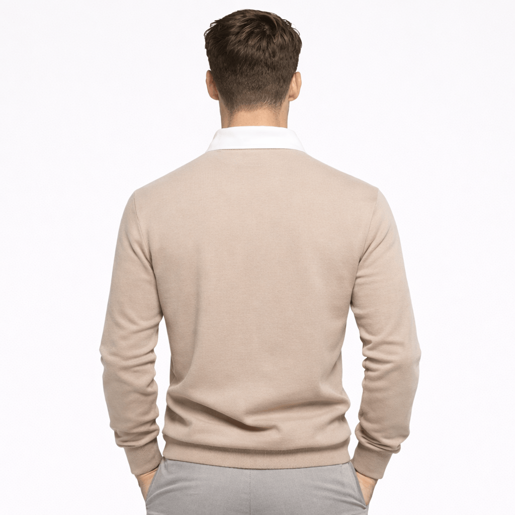 Coleeast-London CALLUM, Solid Knit Cotton Sweatshirt