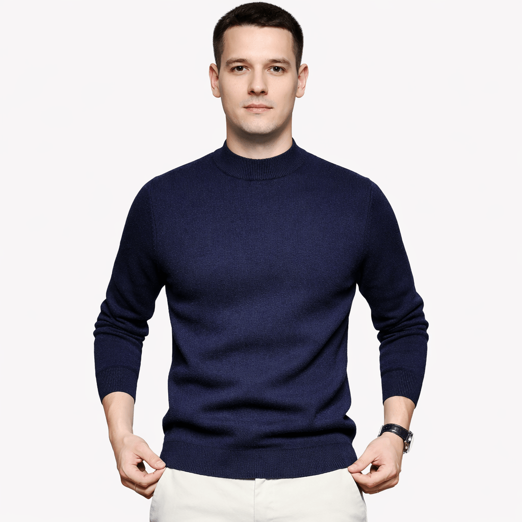 Coleeast-London Dark blue / XS ADAM, Mock Neck Casual Sweater