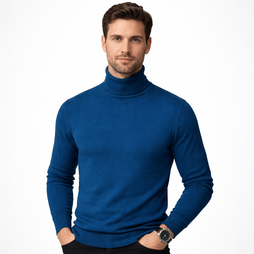 Coleeast-London Dark blue / XS EDGAR, Turtleneck Rayon Sweater