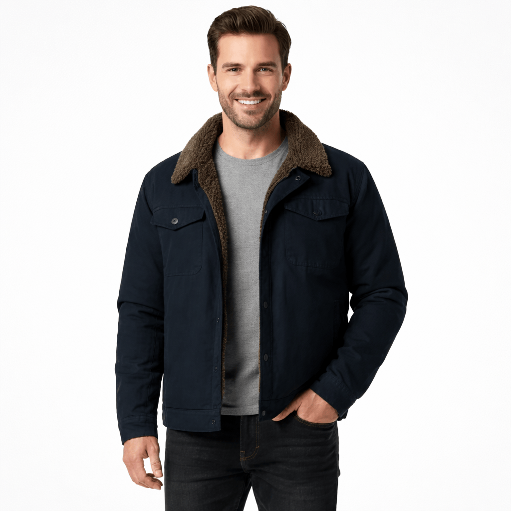 Coleeast-London Dark blue / XS EDISON,  Cotton Button Front Jacket