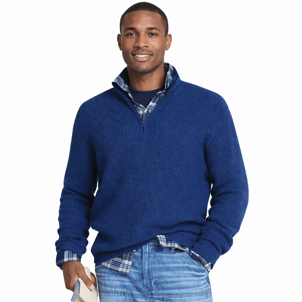 Coleeast-London Dark blue / XS LOU, Zip Up Hooded Sweater