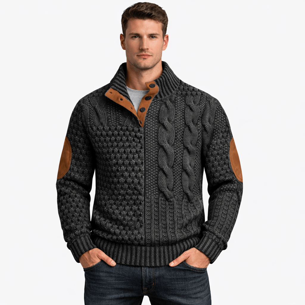 Coleeast-London Dark gray / XS CLYDE, Patchwork Loose Fit Sweatshirt