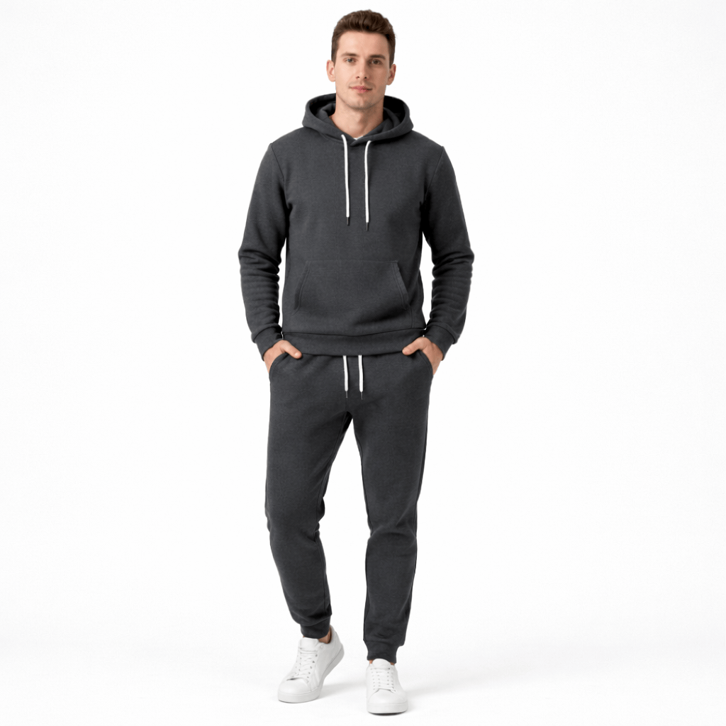 Coleeast-London Dark gray / XS EDWARD, V-Neck Cotton Blend Tracksuit