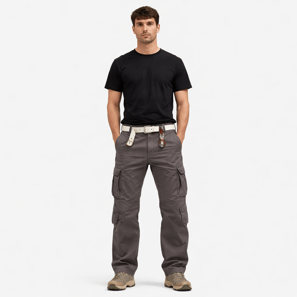 Coleeast-London Dark gray / XS KEITH, Cotton Straight Leg Pants