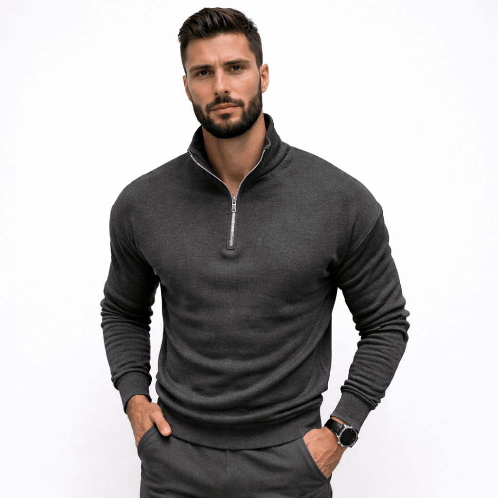 Coleeast-London Dark gray / XS NED, Casual Zip Up Sweatshirt