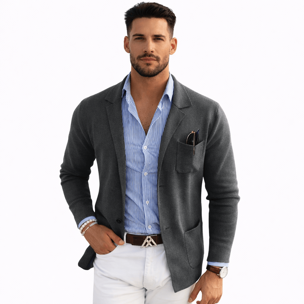 Coleeast-London Dark gray / XS PIERCE, Cotton Casual Blazer
