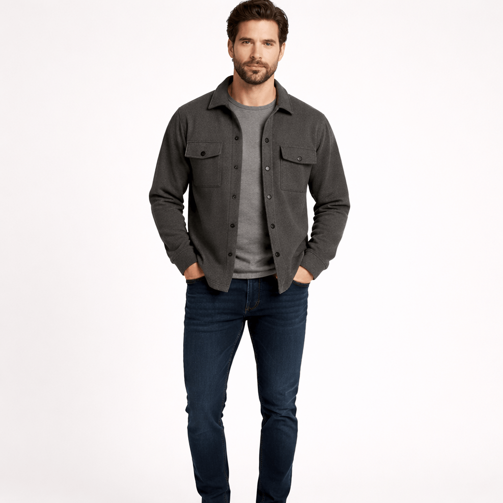 Coleeast-London Dark grey / XS ISAAC, Button Front Casual Jacket