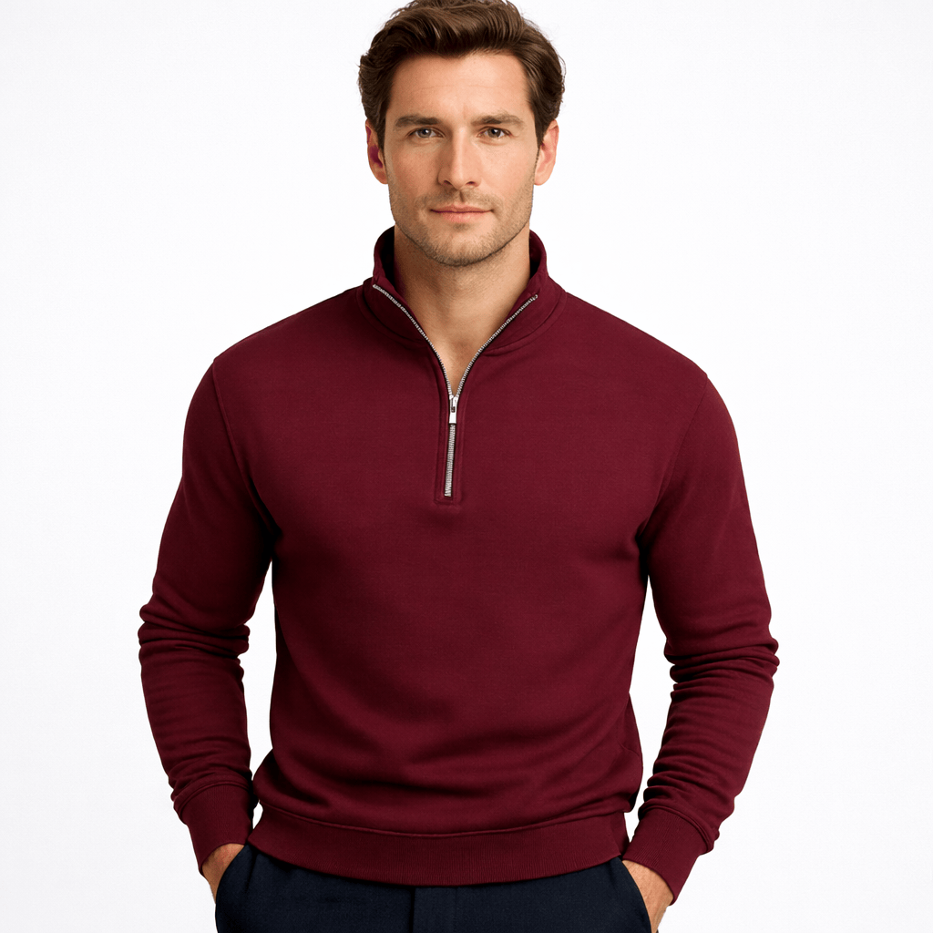 Coleeast-London Dark red / XS NED, Casual Zip Up Sweatshirt
