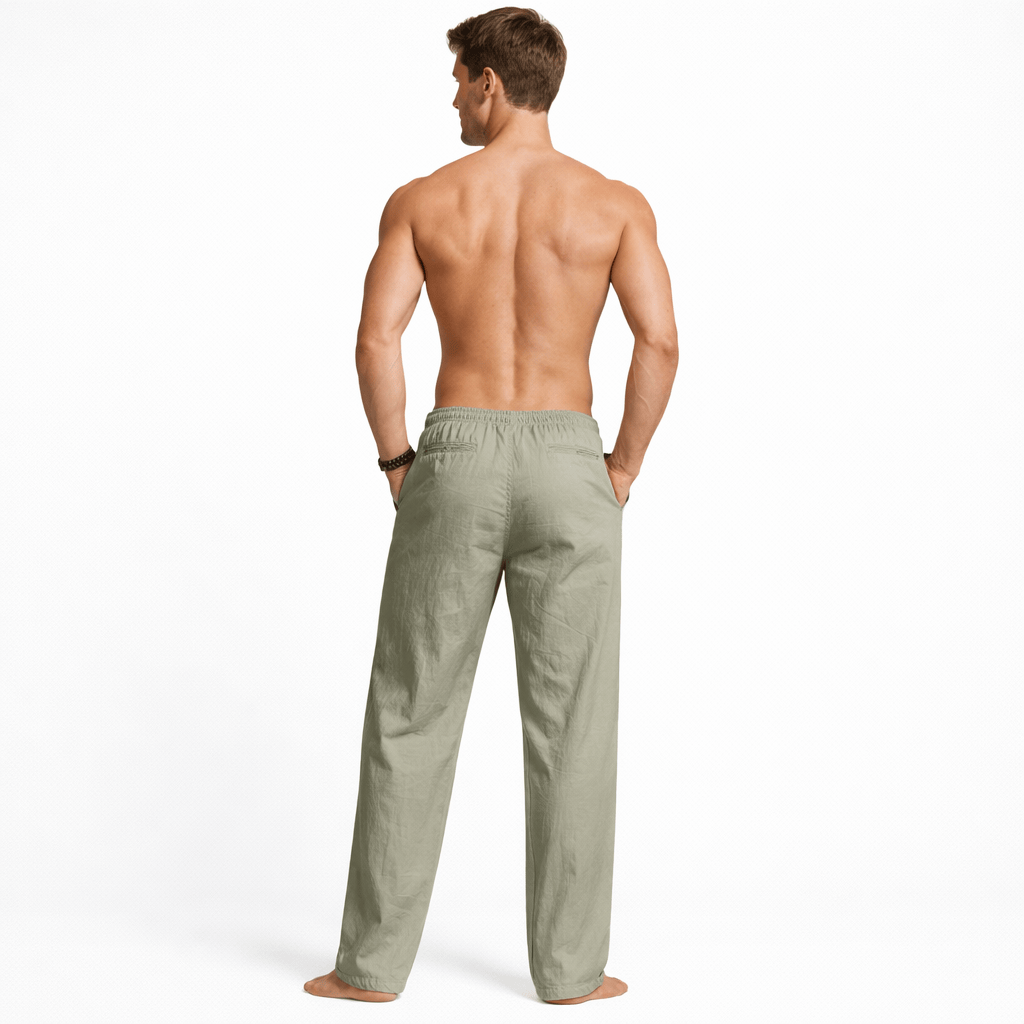 Coleeast-London DAVID, Straight Leg Elastic Waist Pants