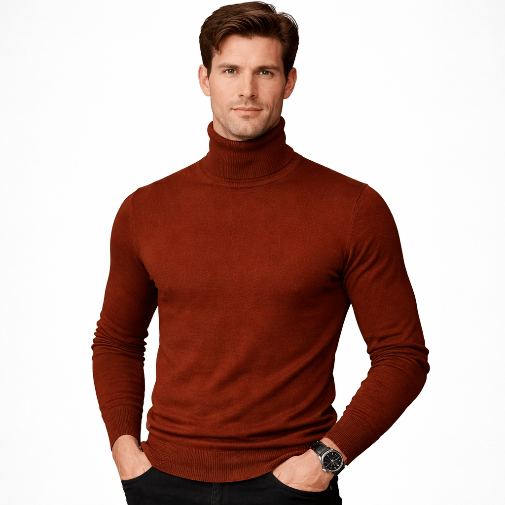 Coleeast-London EDGAR, Turtleneck Rayon Sweater