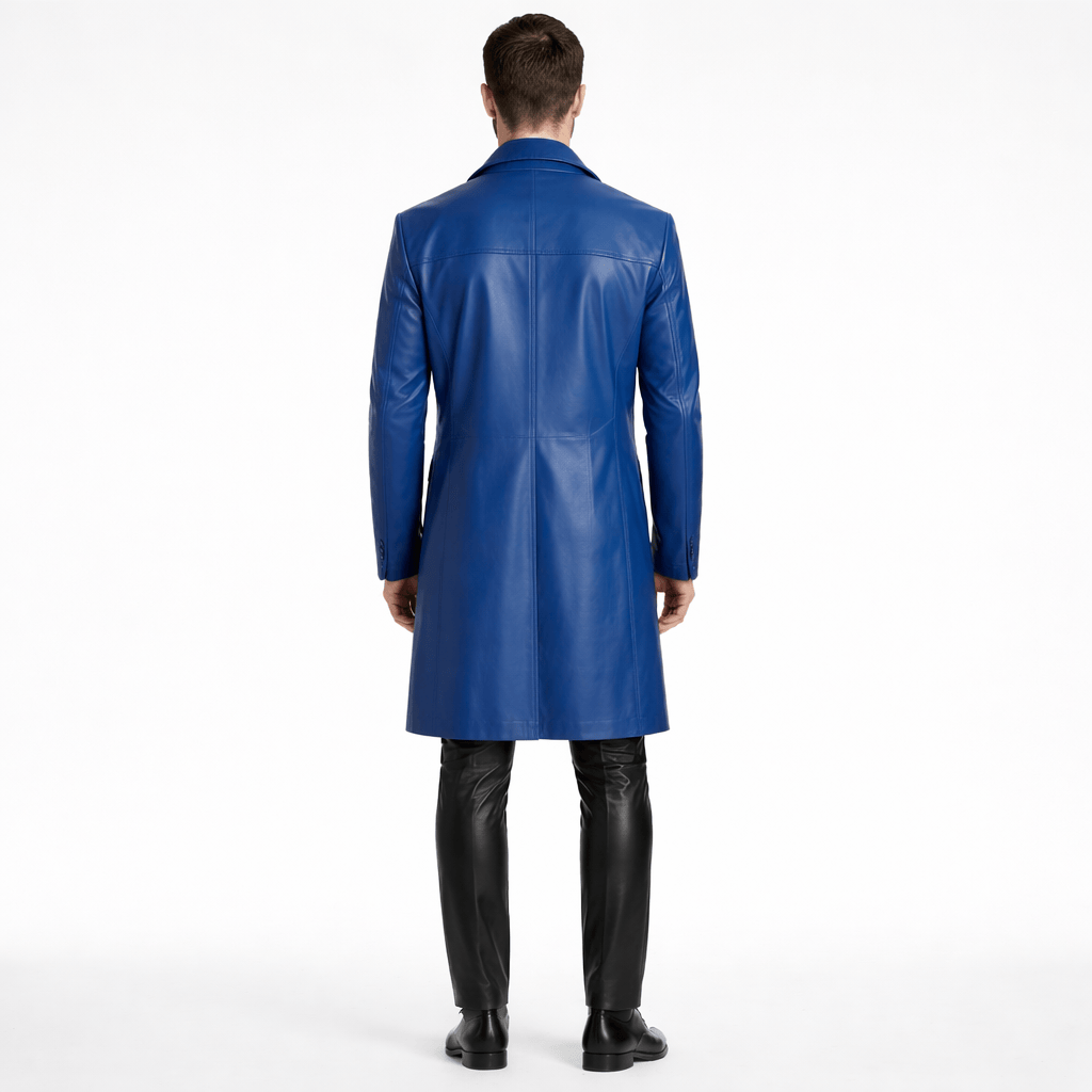 Coleeast-London GARY, Slim Faux Leather Trench Coat