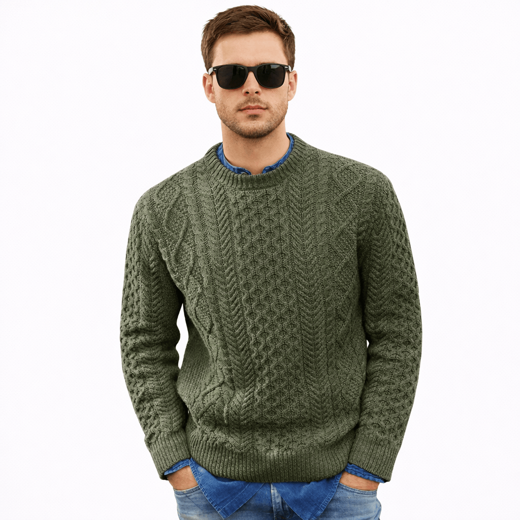 Coleeast-London Green / XS BARRY, Crew Neck Knit Sweater