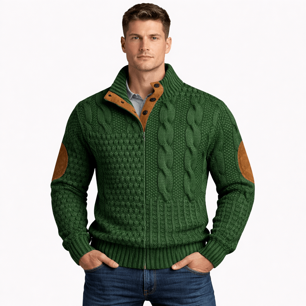 Coleeast-London Green / XS CLYDE, Patchwork Loose Fit Sweatshirt
